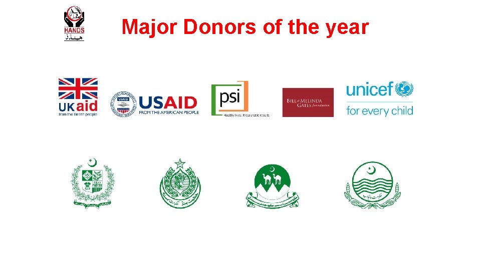 Major Donors of the year 