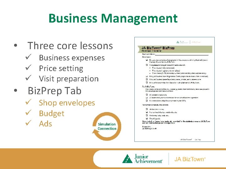 Business Management • Three core lessons ü Business expenses ü Price setting ü Visit