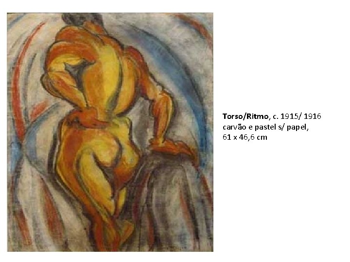 Torso/Ritmo, c. 1915/ 1916 carvão e pastel s/ papel, 61 x 46, 6 cm