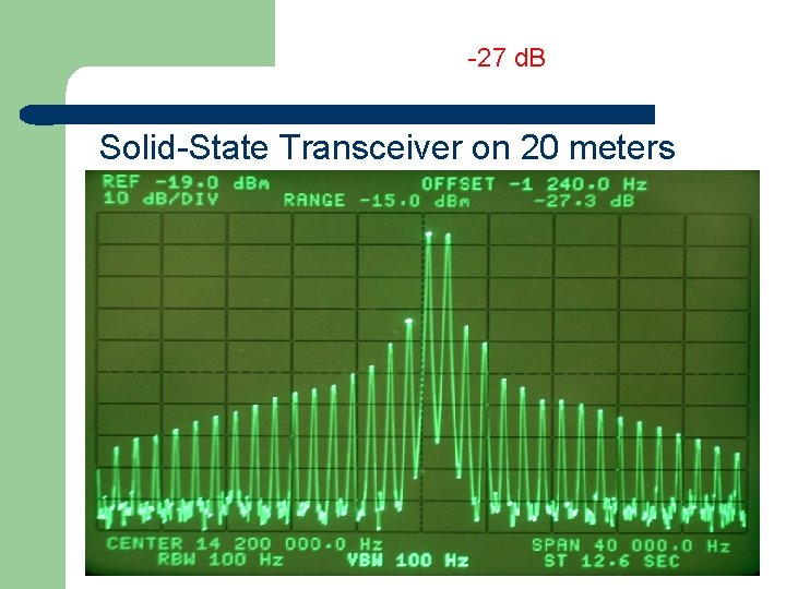 -27 d. B Solid-State Transceiver on 20 meters 
