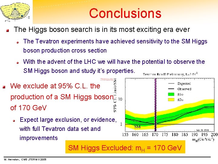 Conclusions The Higgs boson search is in its most exciting era ever The Tevatron