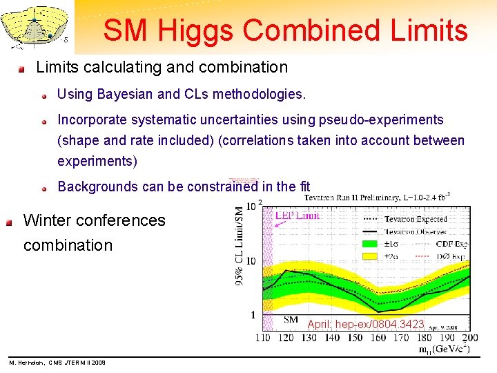 SM Higgs Combined Limits calculating and combination Using Bayesian and CLs methodologies. Incorporate systematic