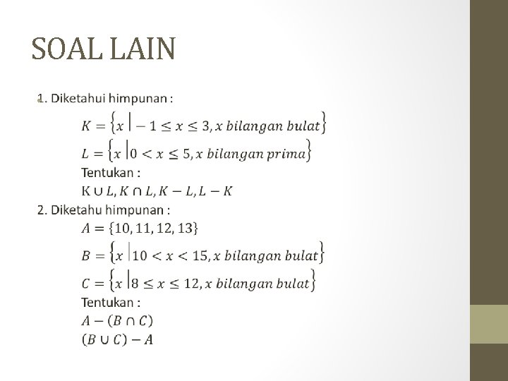 SOAL LAIN • 