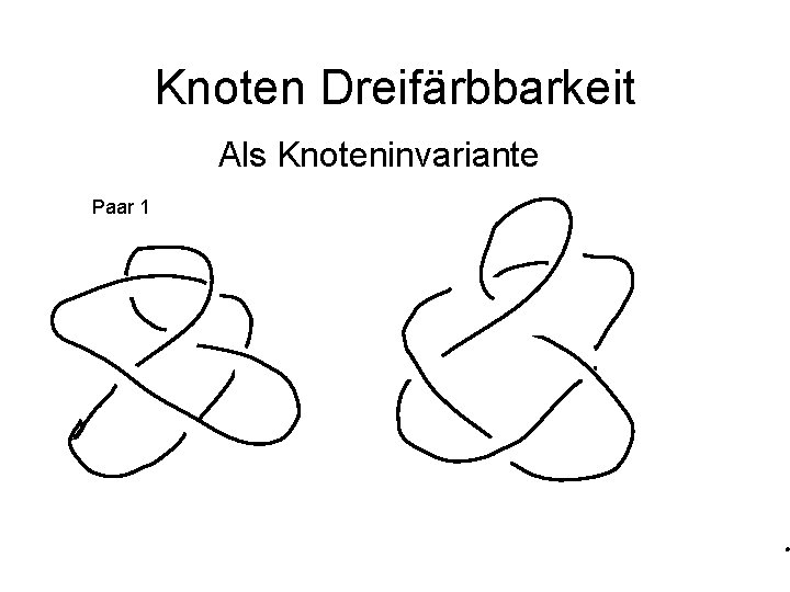 Knoten Dreifärbbarkeit Als Knoteninvariante Paar 1 