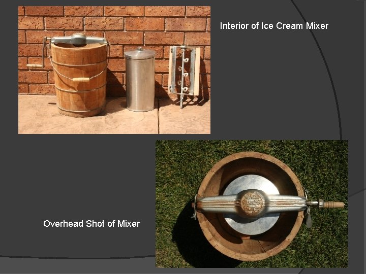 Interior of Ice Cream Mixer Overhead Shot of Mixer 