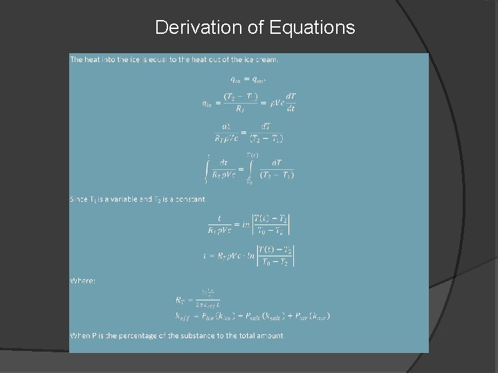 Derivation of Equations 