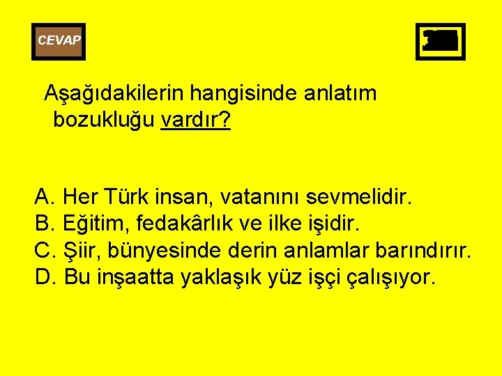 CEVAP 25 26 27 28 29 30 10 11 12 13 14 15 16