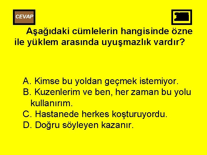 CEVAP 25 26 27 28 29 30 10 11 12 13 14 15 16