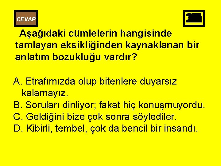 CEVAP 25 26 27 28 29 30 10 11 12 13 14 15 16