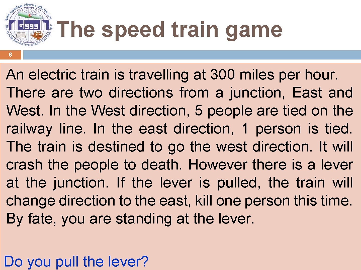 The speed train game 6 An electric train is travelling at 300 miles per