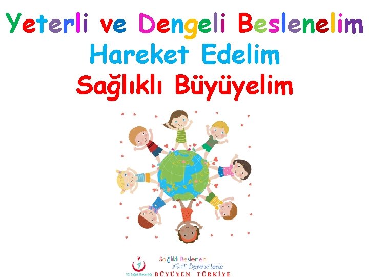 Yeterli ve Dengeli Beslenelim Hareket Edelim Sağlıklı Büyüyelim 