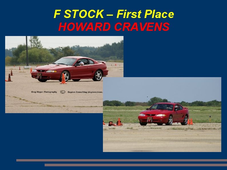 F STOCK – First Place HOWARD CRAVENS 