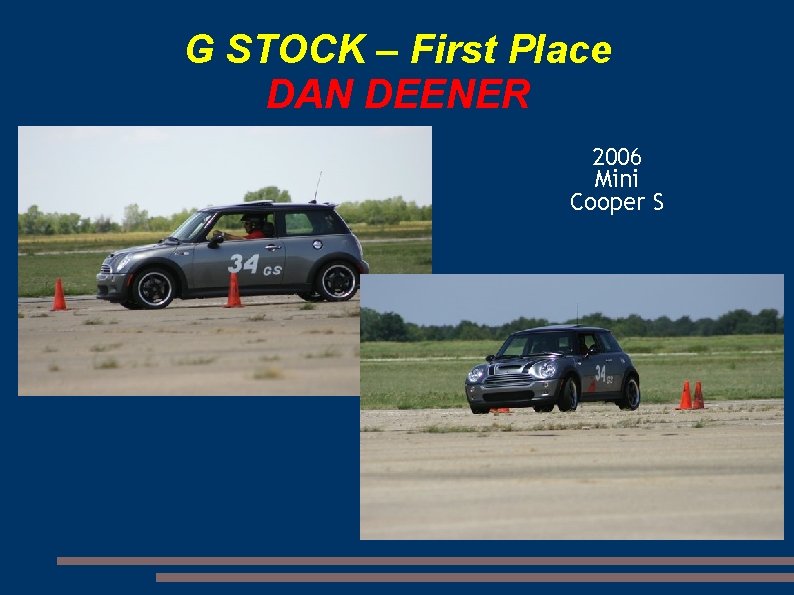 G STOCK – First Place DAN DEENER 2006 Mini Cooper S 
