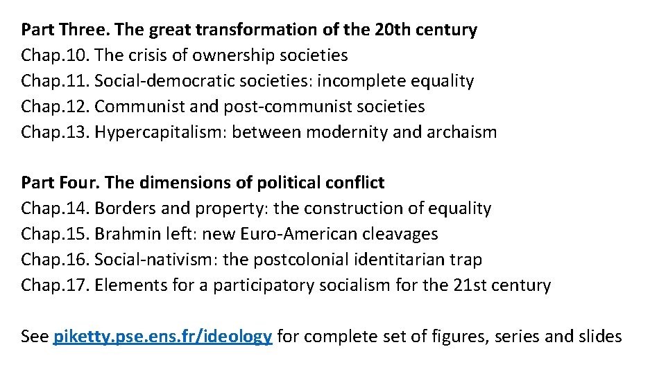 Part Three. The great transformation of the 20 th century Chap. 10. The crisis