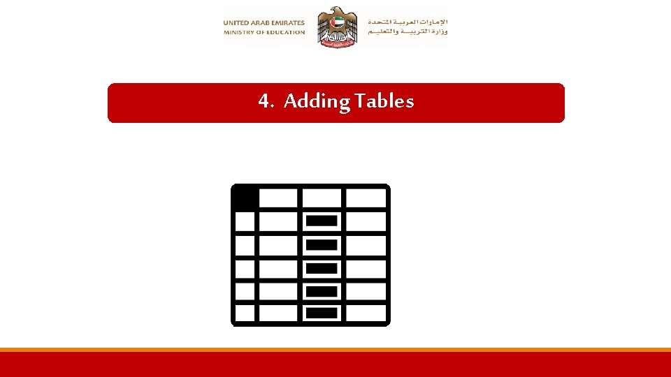 4. Adding Tables 