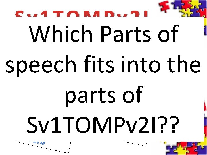 Sv 1 TOMPv 2 I Which Parts of speech fits into the parts of