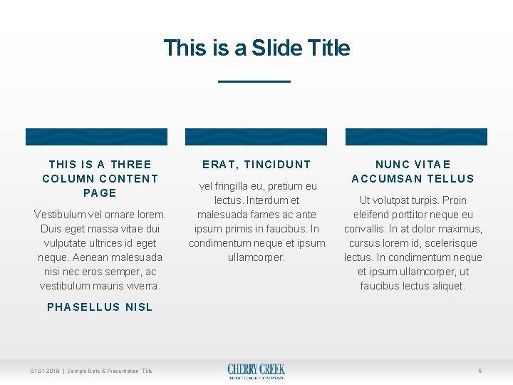 This is a Slide Title THIS IS A THREE COLU MN CONTENT PAG E This is a Slide Title THIS IS A THREE COLU MN CONTENT PAG E