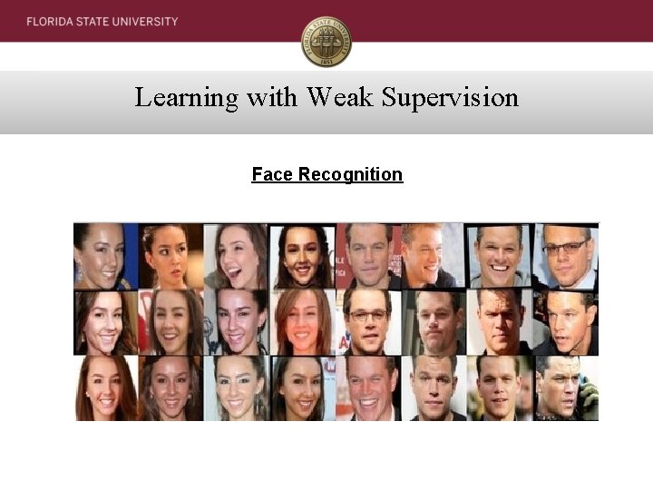 Learning with Weak Supervision Face Recognition 