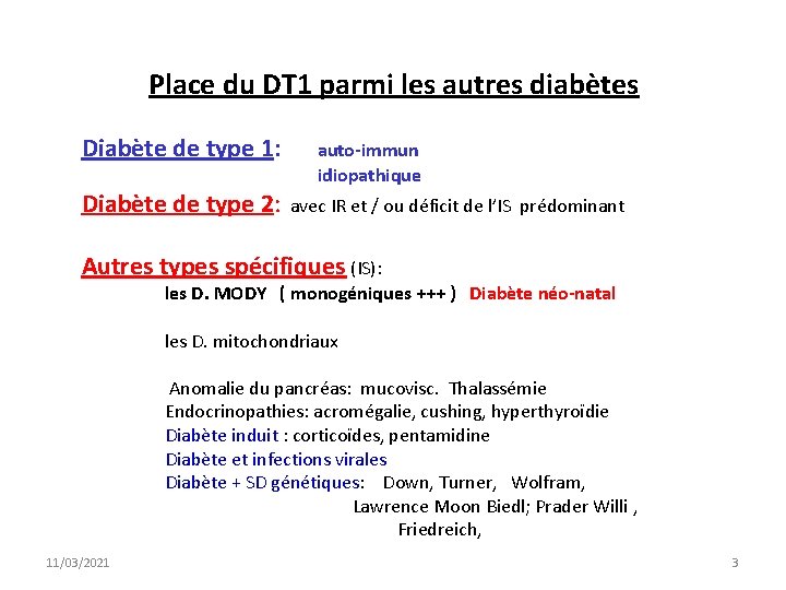 Diabte de type 1 de lenfant et de