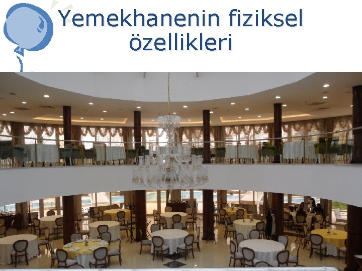 Yemekhanenin fiziksel özellikleri 