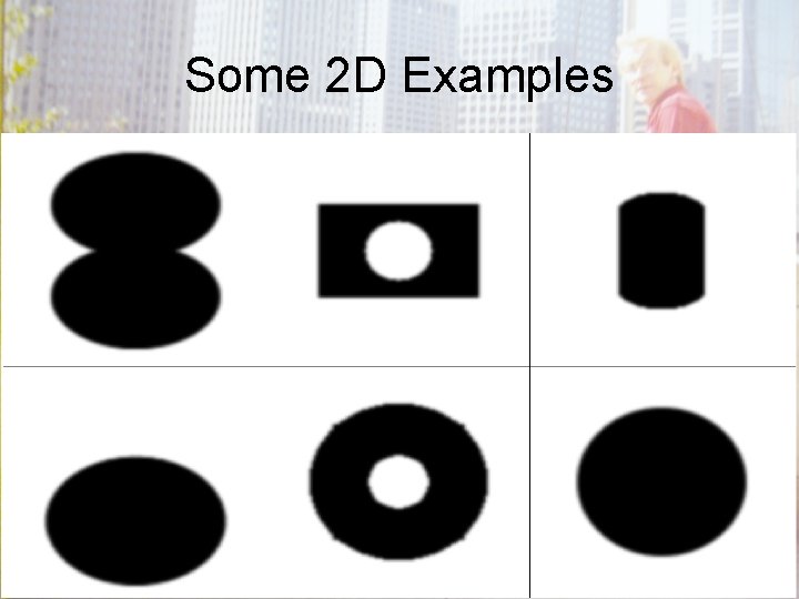 Some 2 D Examples 