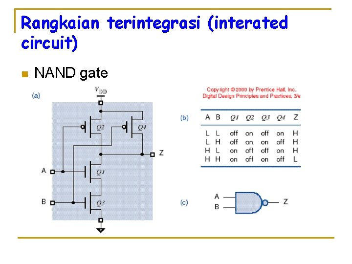Rangkaian terintegrasi (interated circuit) n NAND gate 