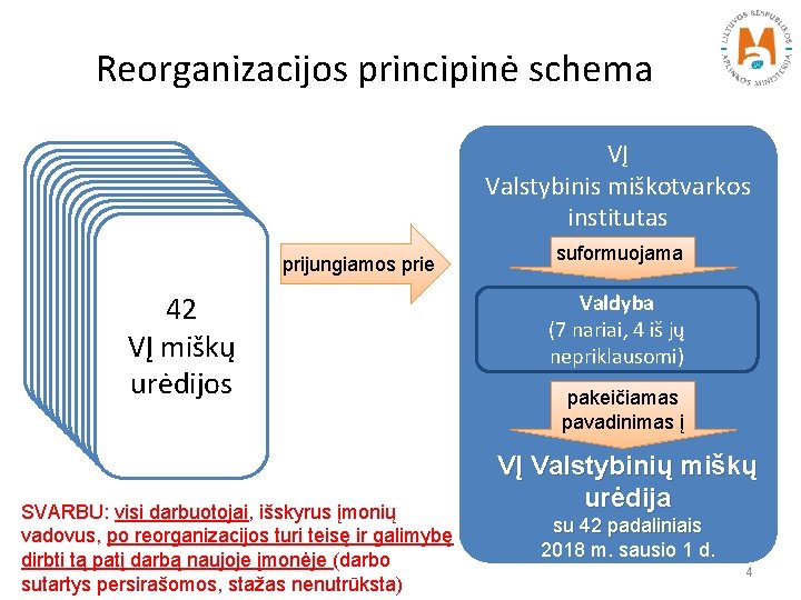 Reorganizacijos principinė schema VĮ Valstybinis miškotvarkos institutas 42 42 VĮVĮmiškų 42 42 miškų 42