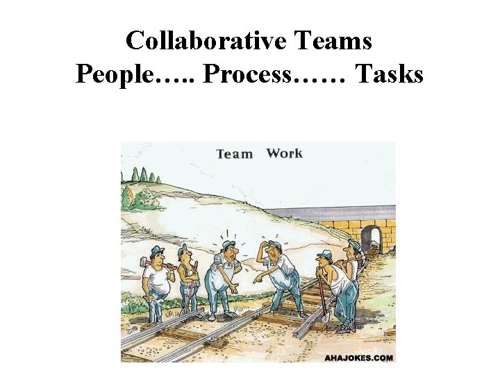 Collaborative Teams People…. . Process…… Tasks “ 