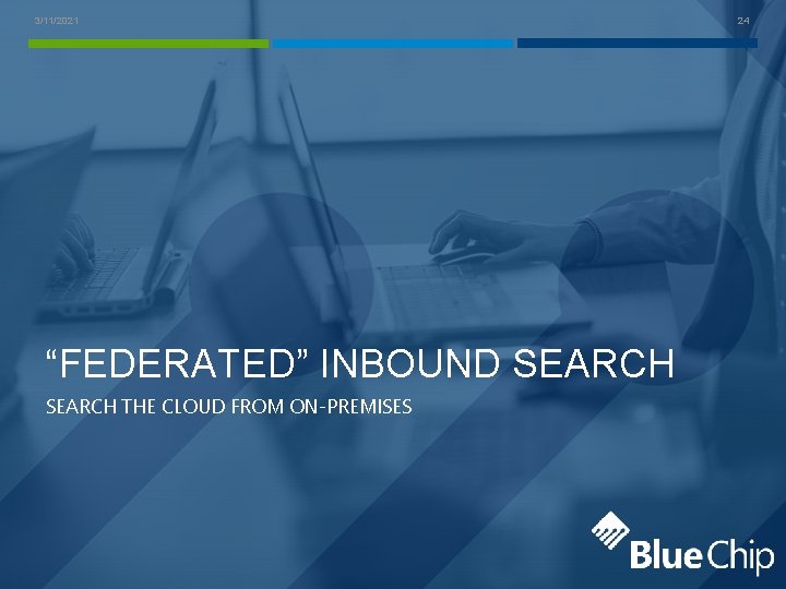 3/11/2021 “FEDERATED” INBOUND SEARCH THE CLOUD FROM ON-PREMISES 24 