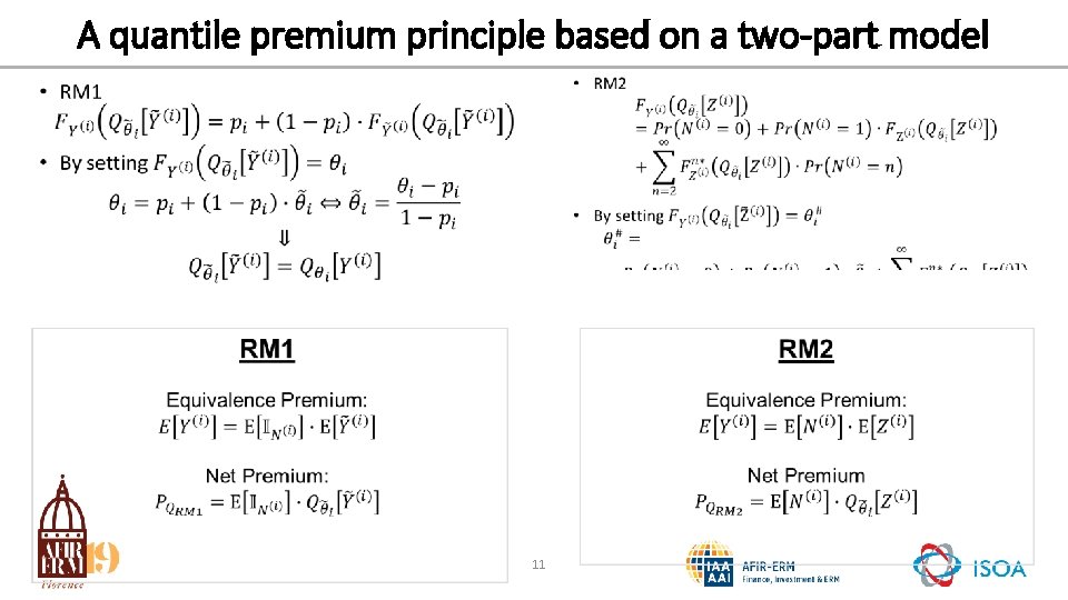 A quantile premium principle based on a two-part model • • 11 