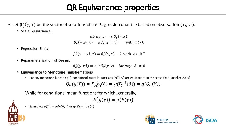 QR Equivariance properties • 8 