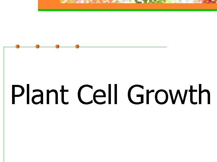 Plant Cell Growth 