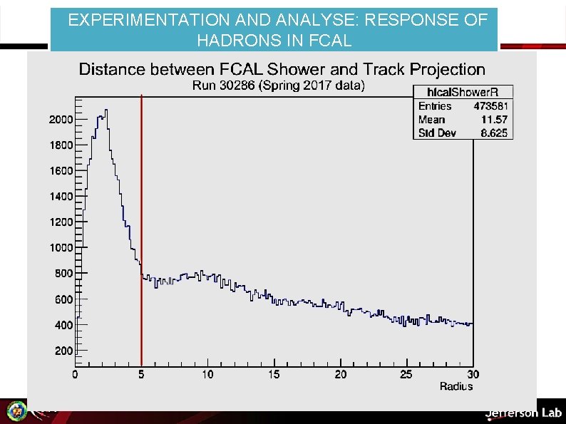 EXPERIMENTATION AND ANALYSE: RESPONSE OF HADRONS IN FCAL 