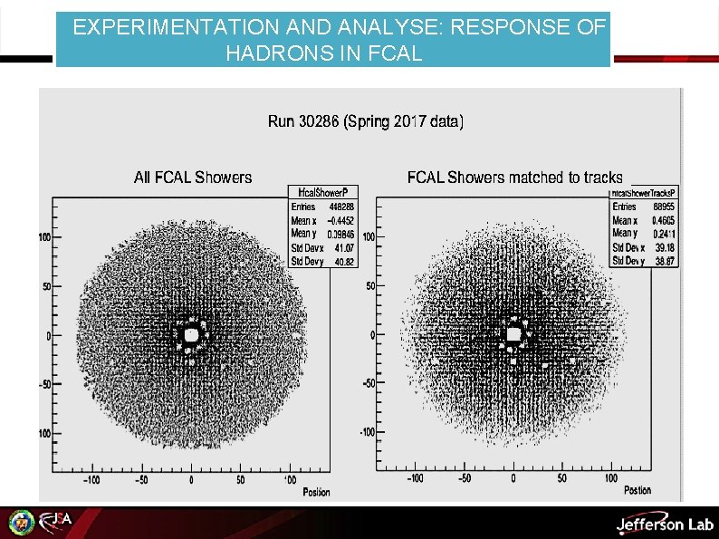 EXPERIMENTATION AND ANALYSE: RESPONSE OF HADRONS IN FCAL 