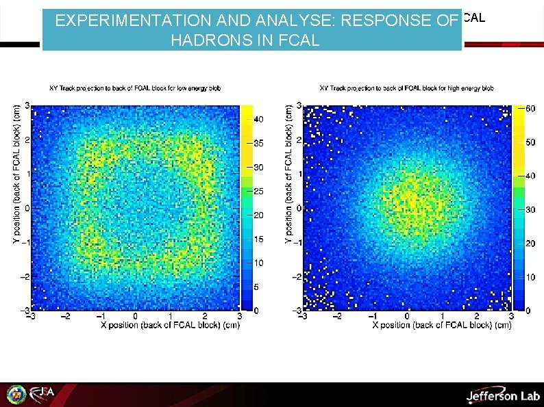 EXPERIMENTATION AND ANALYSE: RESPONSE OF HADRONS OF IN FCAL EXPERIMENTATION ANALYSE: RESPONSE HADRONS IN