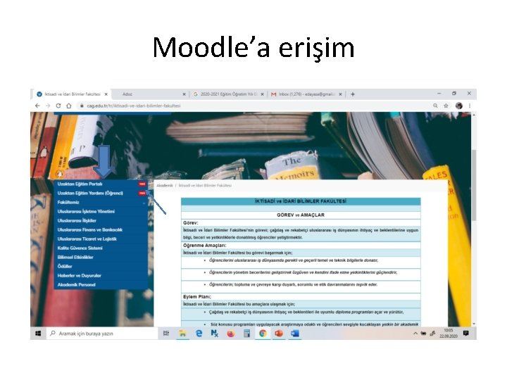 Moodle’a erişim 