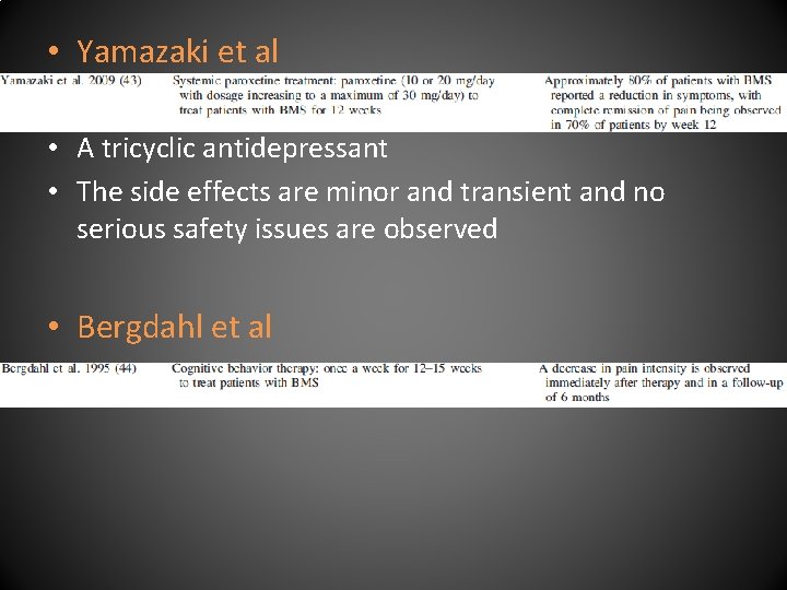  • Yamazaki et al • A tricyclic antidepressant • The side effects are