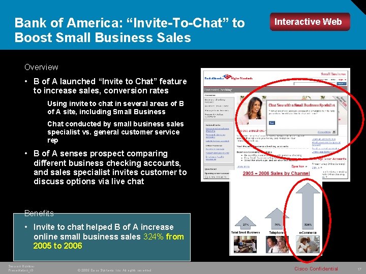 Bank of America: “Invite-To-Chat” to Boost Small Business Sales Interactive Web Overview • B