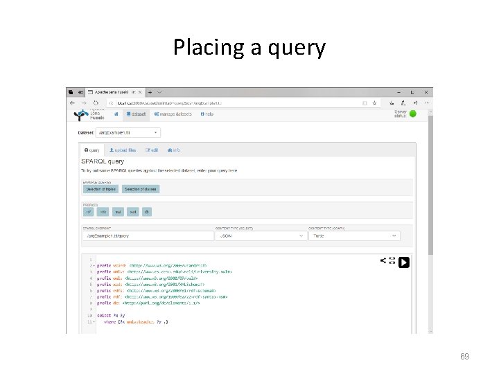 Placing a query 69 