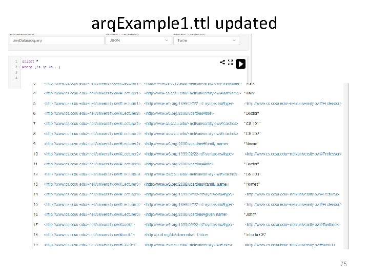 arq. Example 1. ttl updated 75 