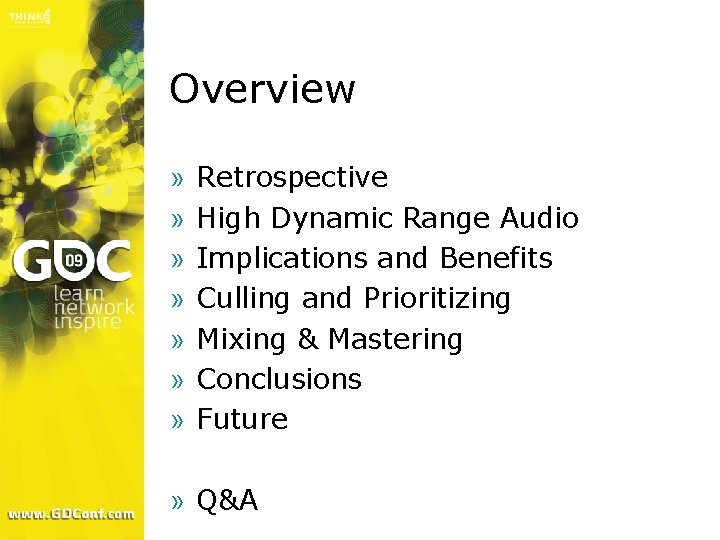 Overview » » » » Retrospective High Dynamic Range Audio Implications and Benefits Culling