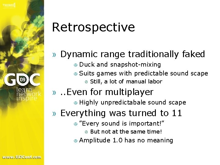 Retrospective » Dynamic range traditionally faked > Duck and snapshot-mixing > Suits games with