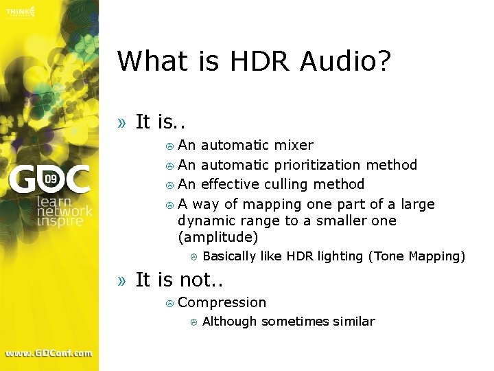 What is HDR Audio? » It is. . > An automatic mixer > An