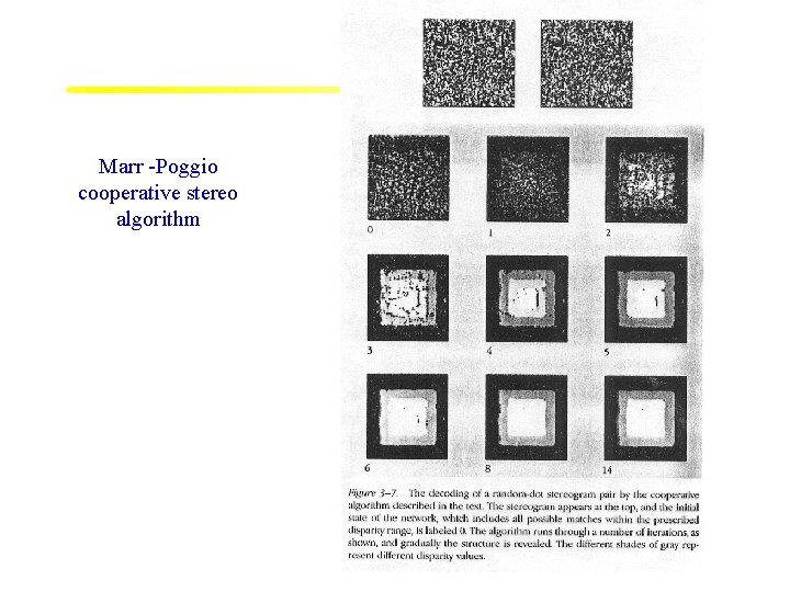 Marr -Poggio cooperative stereo algorithm 