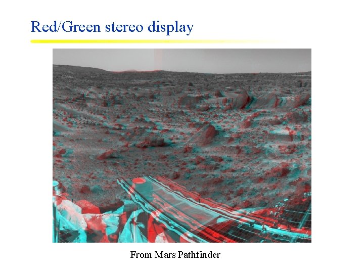 Red/Green stereo display From Mars Pathfinder 