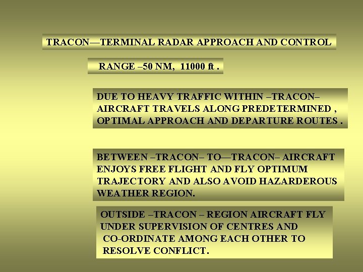 TRACON—TERMINAL RADAR APPROACH AND CONTROL RANGE – 50 NM, 11000 ft. DUE TO HEAVY