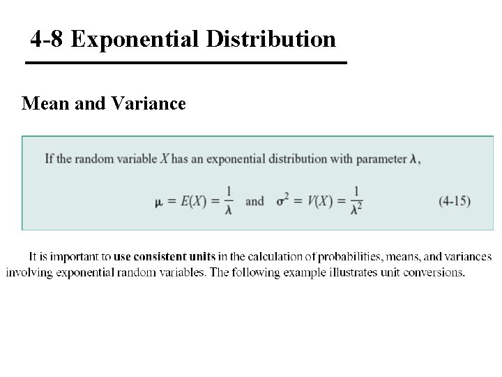 4 -8 Exponential Distribution Mean and Variance 