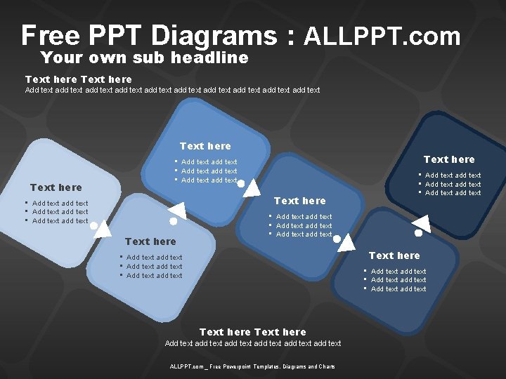 Free PPT Diagrams : ALLPPT. com Your own sub headline Text here Add text