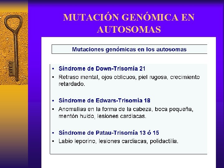 MUTACIÓN GENÓMICA EN AUTOSOMAS 