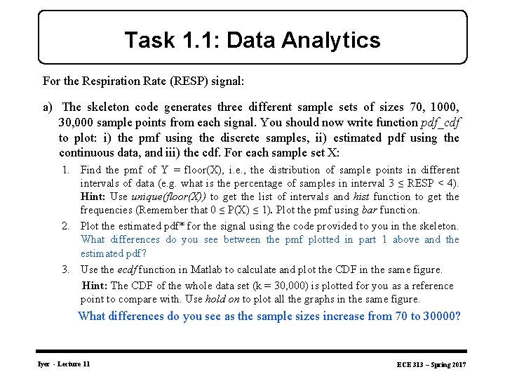 Task 1. 1: Data Analytics For the Respiration Rate (RESP) signal: a) The skeleton